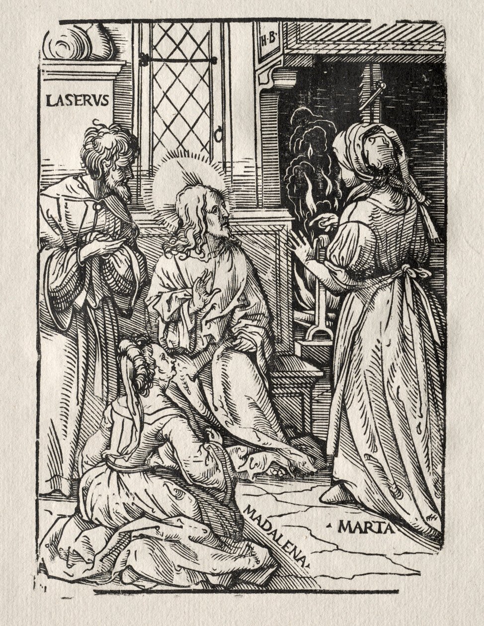 Kristus v domě Lazara, 1510. od Hans Burgkmair