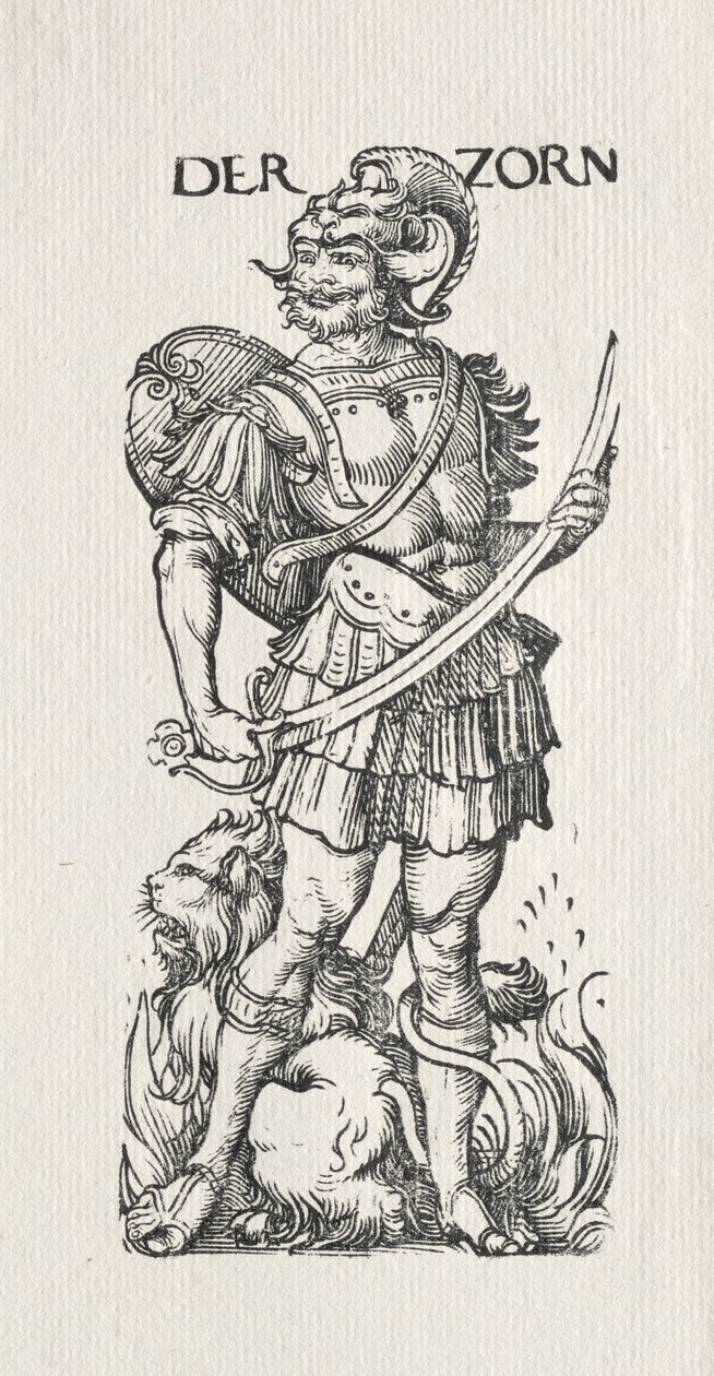 Sedm neřestí: Hněv. od Hans Burgkmair