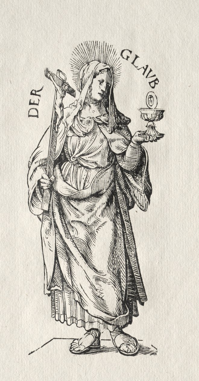 Sedm ctností: Víra. od Hans Burgkmair