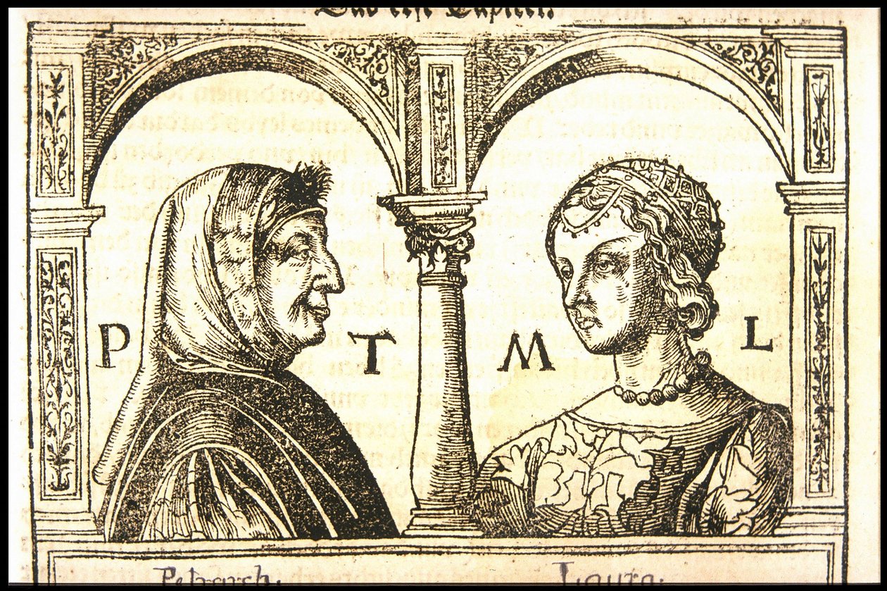 Petrarch a Laura, asi 1545. od Hans Burgkmair the Elder