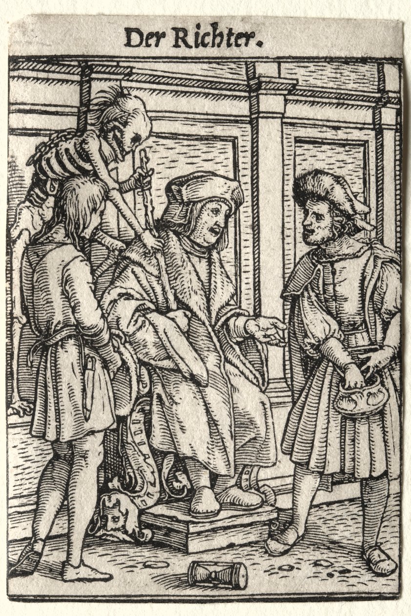 Tanec smrti: Soudce. od Hans Holbein