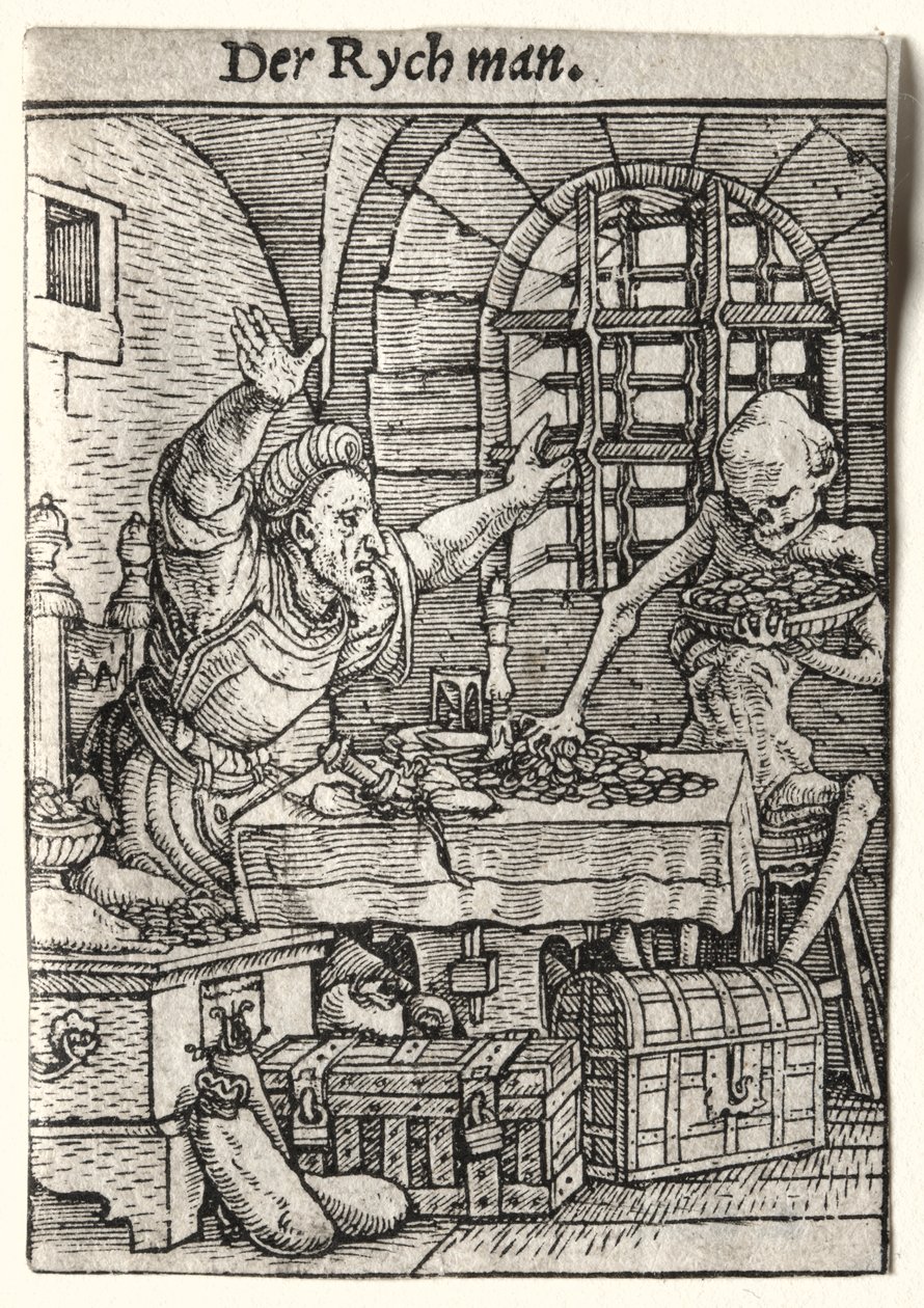 Tanec smrti: Lakomec od Hans Holbein