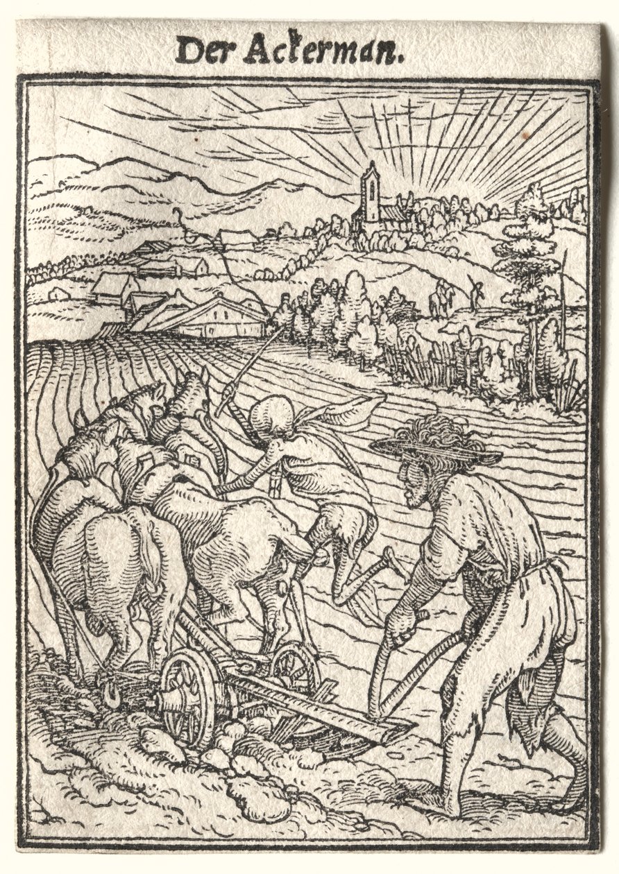 Tanec smrti: Oráč. od Hans Holbein