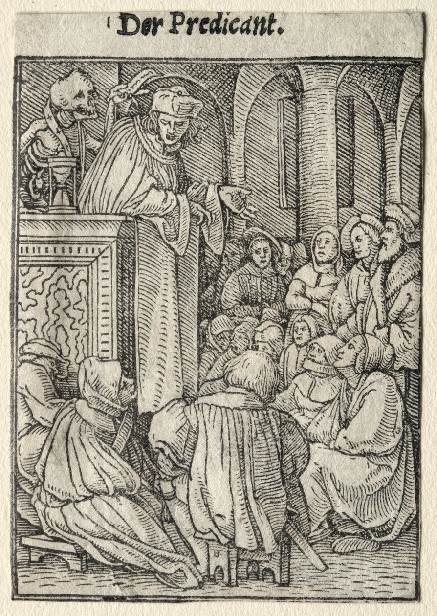 Tanec smrti: Kazatel. od Hans Holbein
