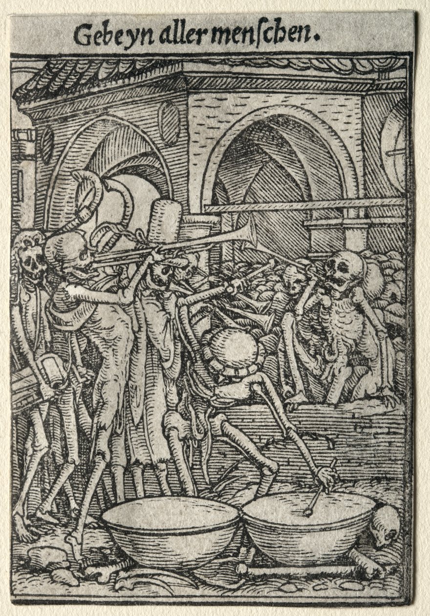 Tanec smrti: Trumpeters of Death od Hans Holbein