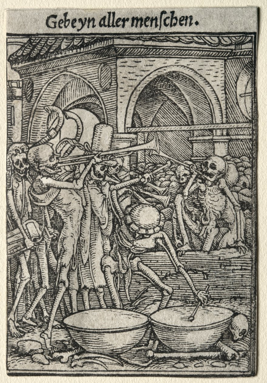 Tanec smrti: Trumpetisté smrti. od Hans Holbein