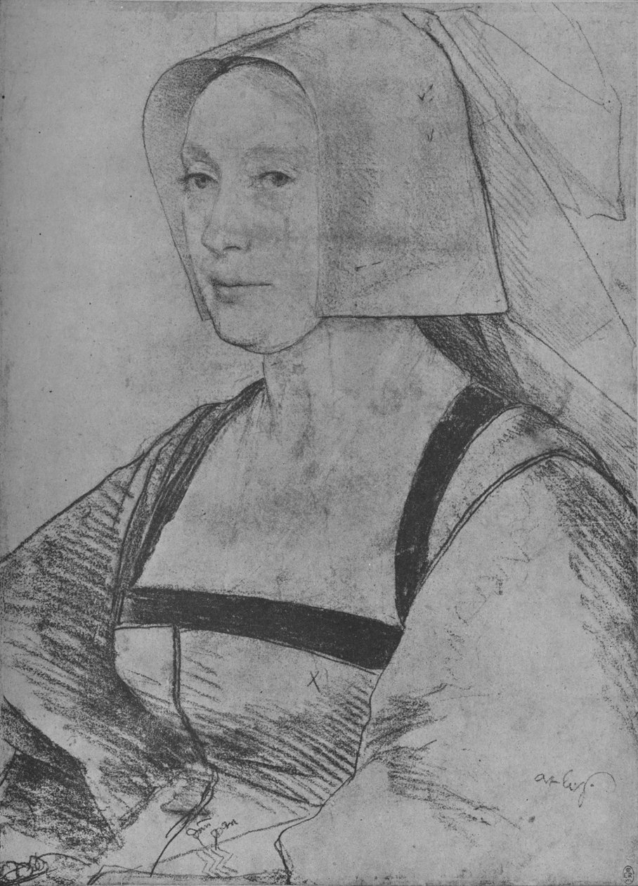 Žena: Neznámá, 1526-1528 1945 od Hans Holbein der Jüngere