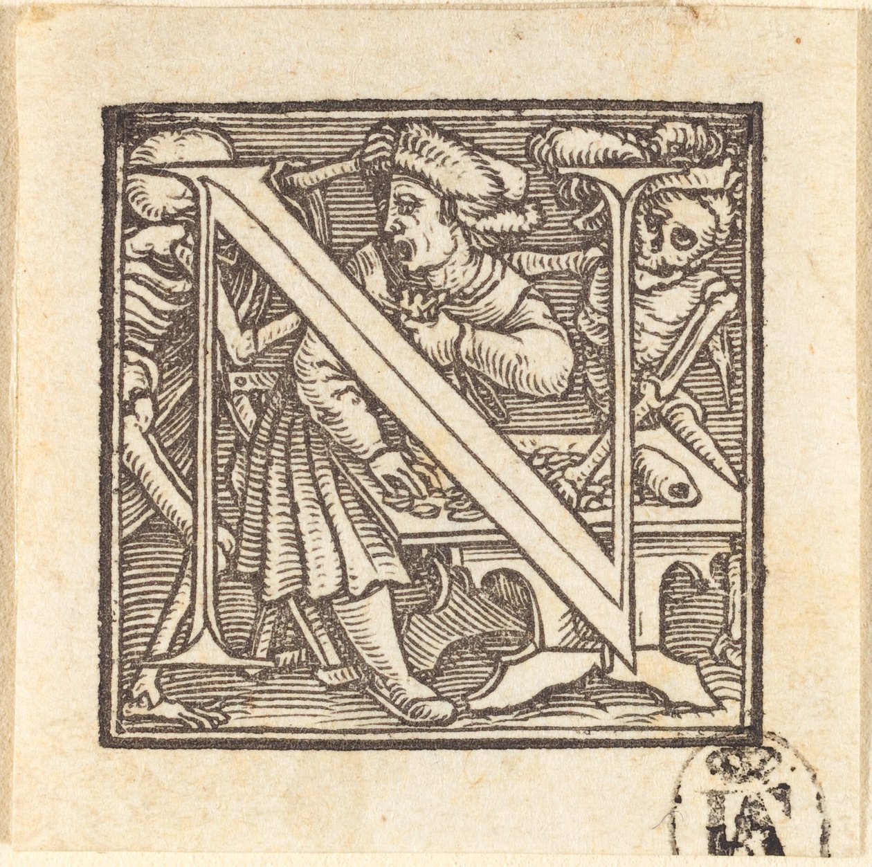 Písmeno N od Hans Holbein der Jüngere