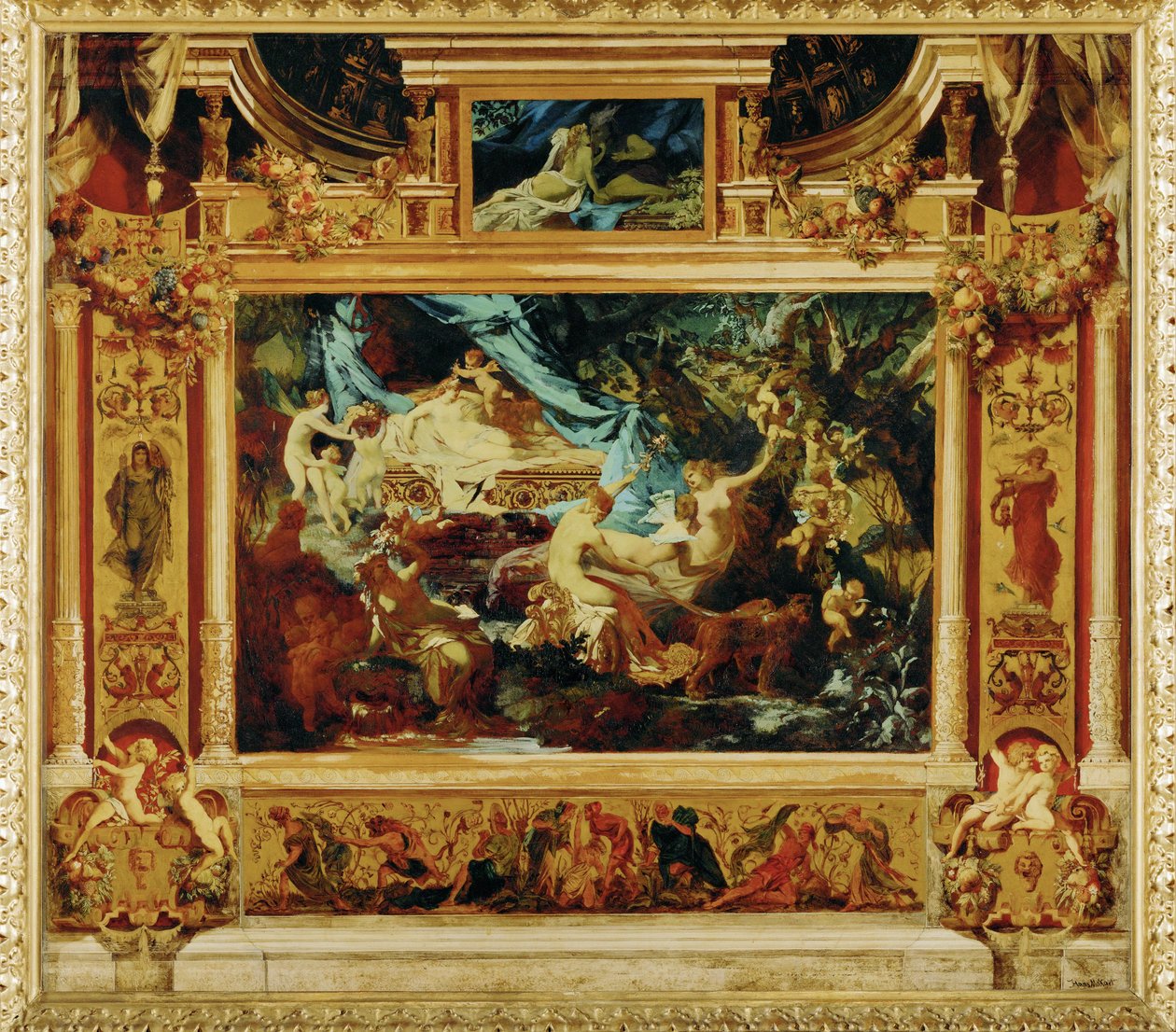 Sen noci svatojánské ... (malba na plátně) od Hans Makart