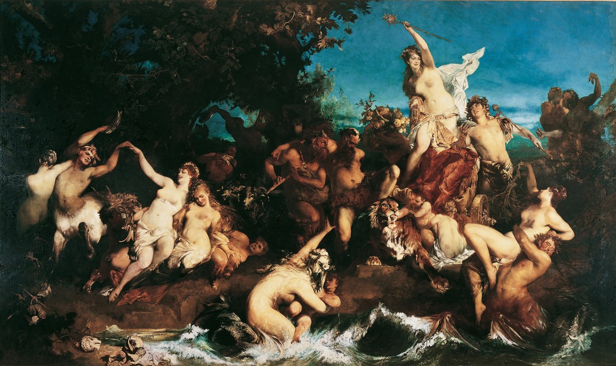 Bakchus a Ariadna od Hans Makart