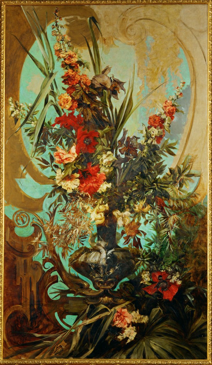 Blumenstueck - Květinové zátiší ... (malba na plátně) od Hans Makart