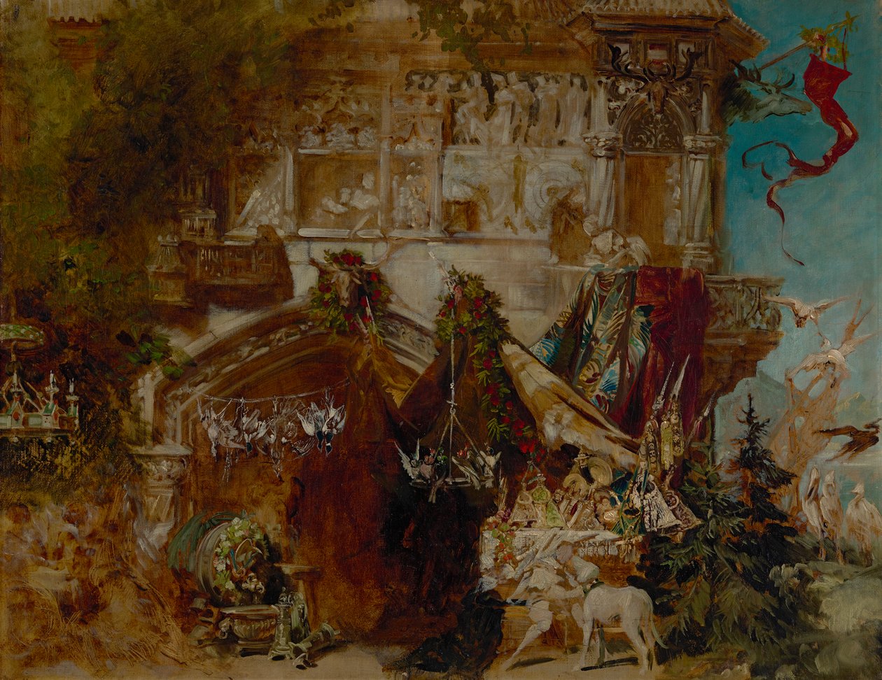 Lovecký zámek od Hans Makart