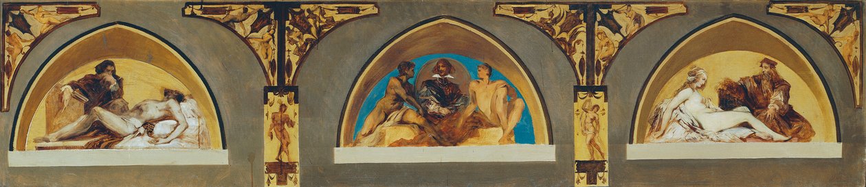 Murillo, Velazquez, Leonardo da Vinci od Hans Makart
