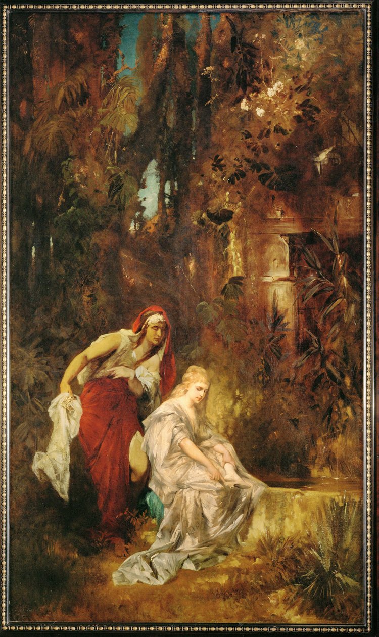 Spící Sněhurka ... (malba na plátně) od Hans Makart