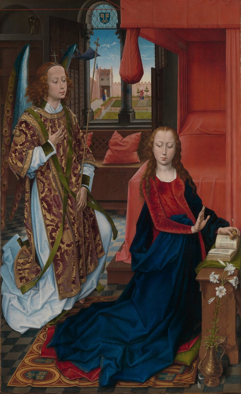 Zvěstování, 1465-75 od Hans Memling