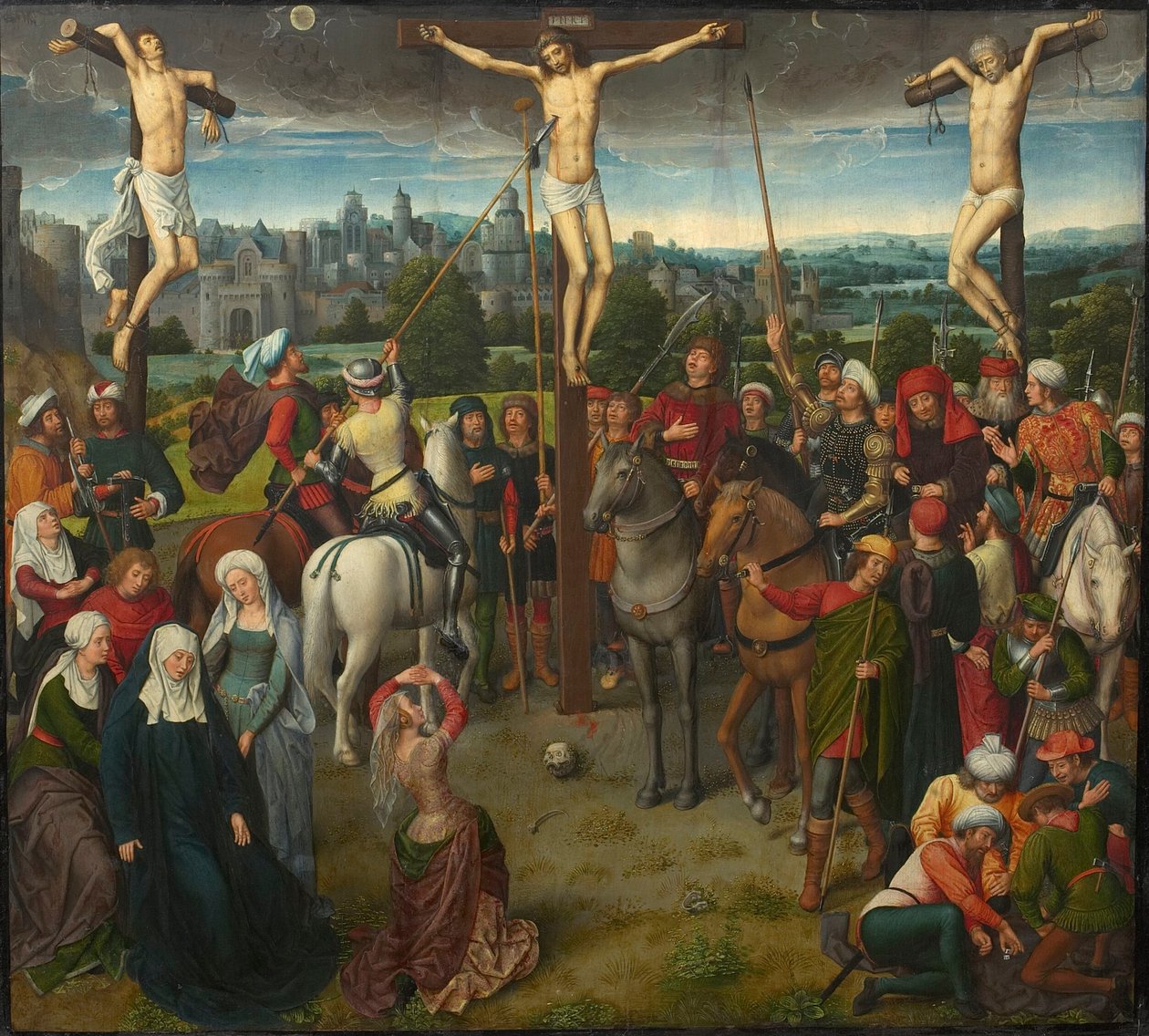 Triptych Kalvárie, centrální panel, 80. léta 14. století. od Hans Memling