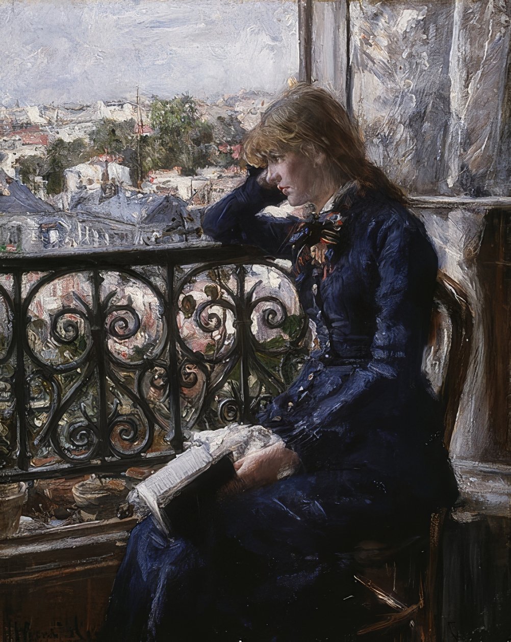 V okně. 1881 od Hans Olaf Heyerdahl