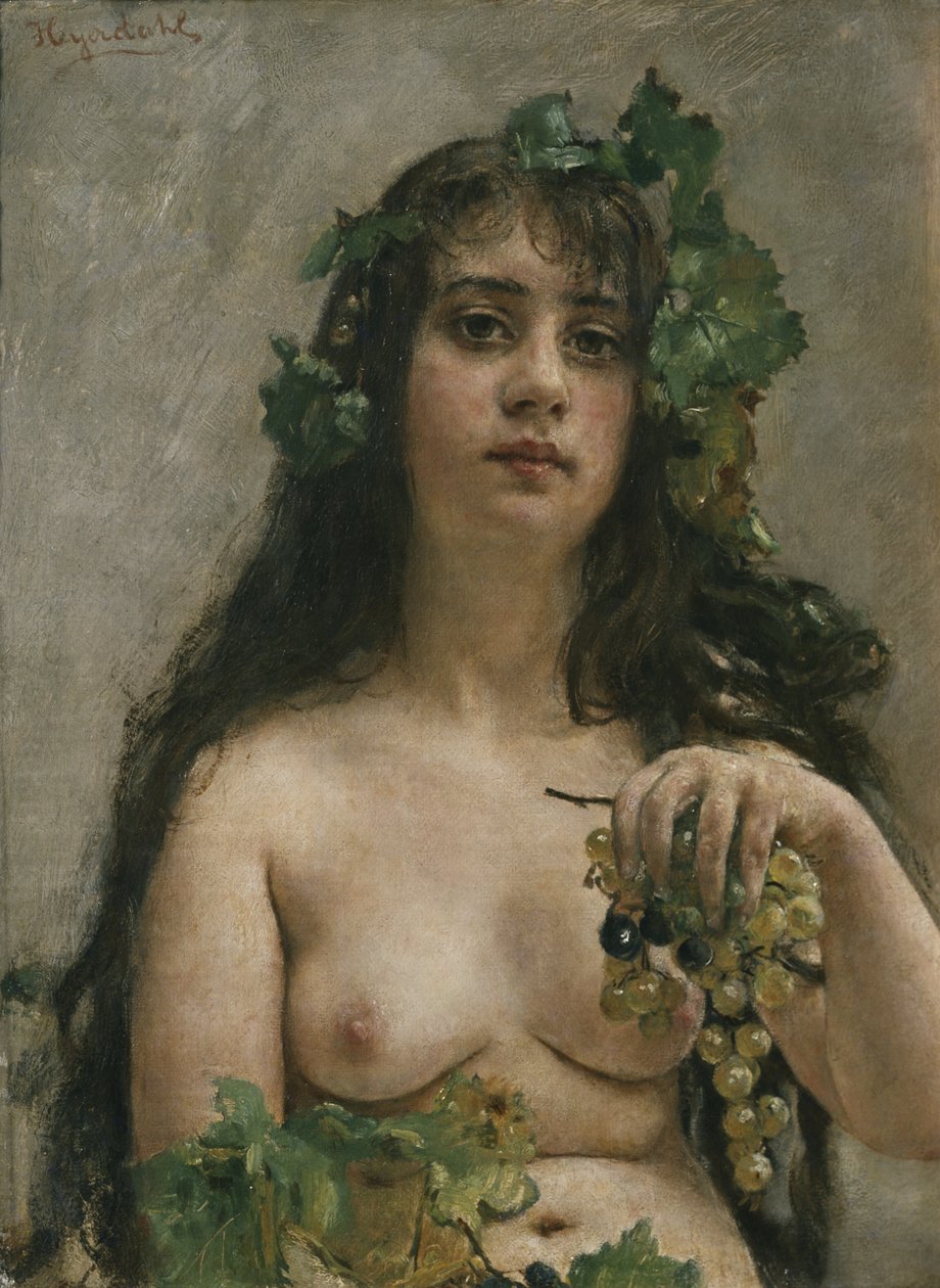 Champagne Girl (olej na plátně) od Hans Olaf Heyerdahl