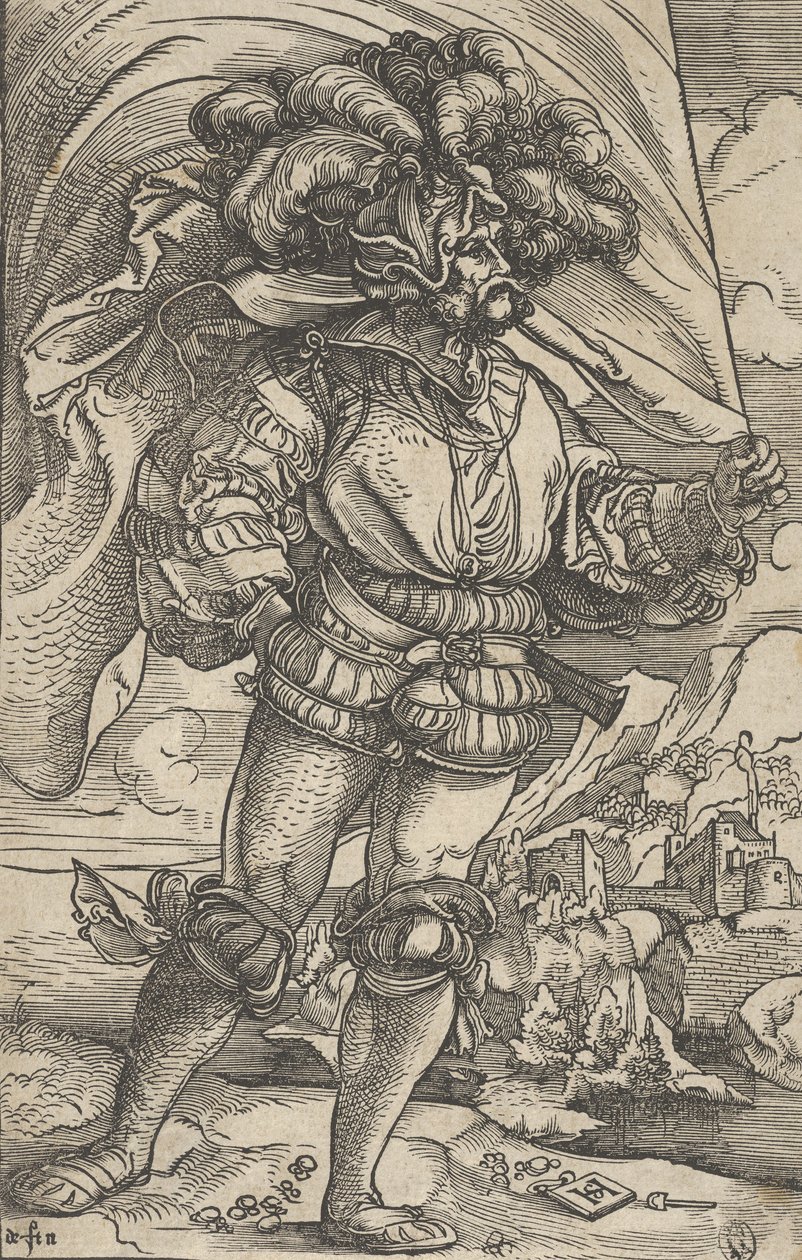 Standard Bearer, ca. 1515. od Hans Schäufelein the Elder