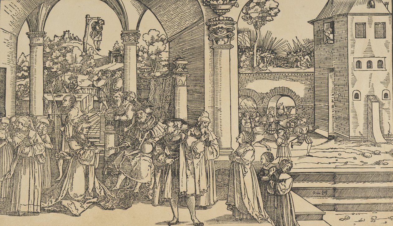 Příběh Ester. od Hans Schäufelein the Elder