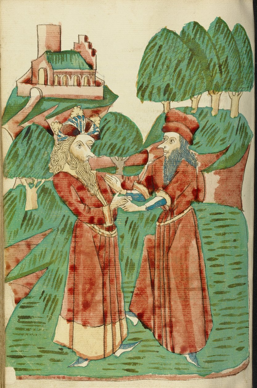 Král Avenir dostává rady od Theodase od Hans Schilling