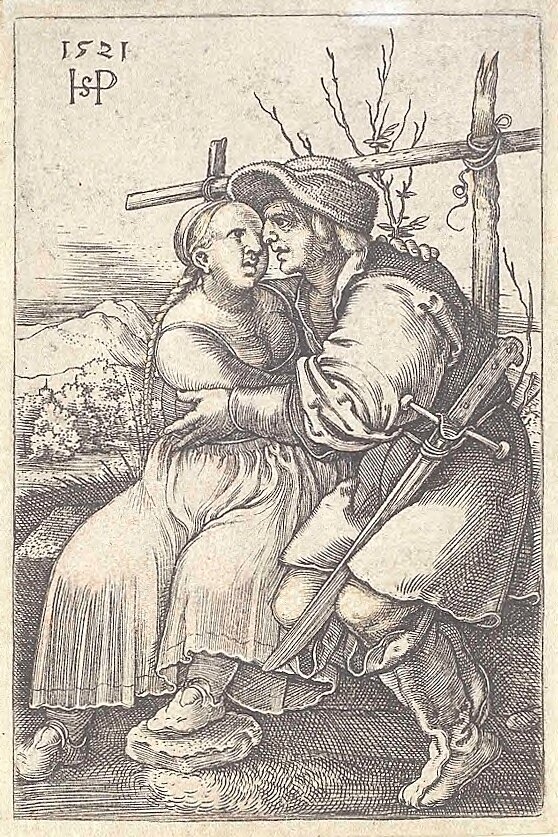 Farmář a jeho paní od Hans Sebald Beham