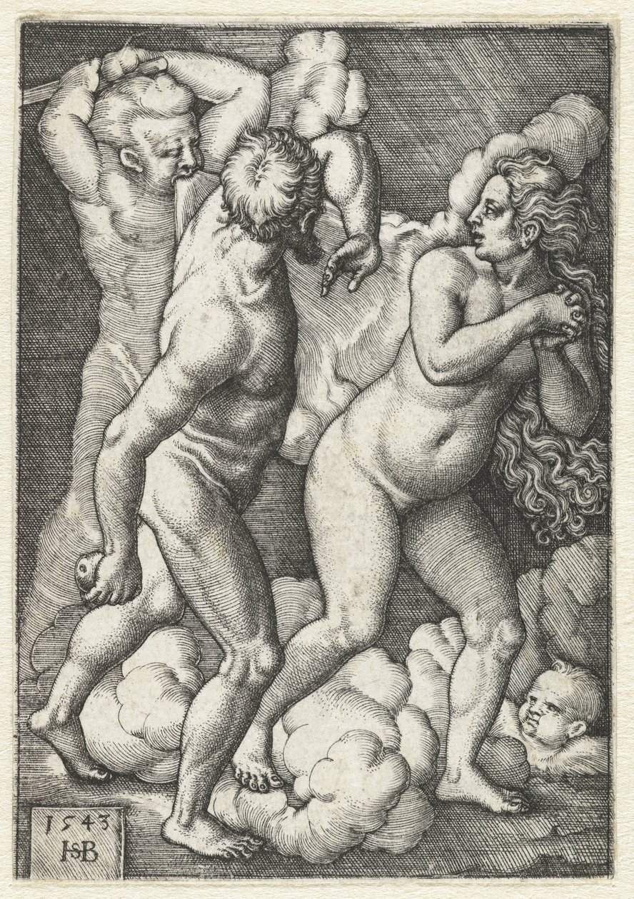 Vyhnání z ráje od Hans Sebald Beham