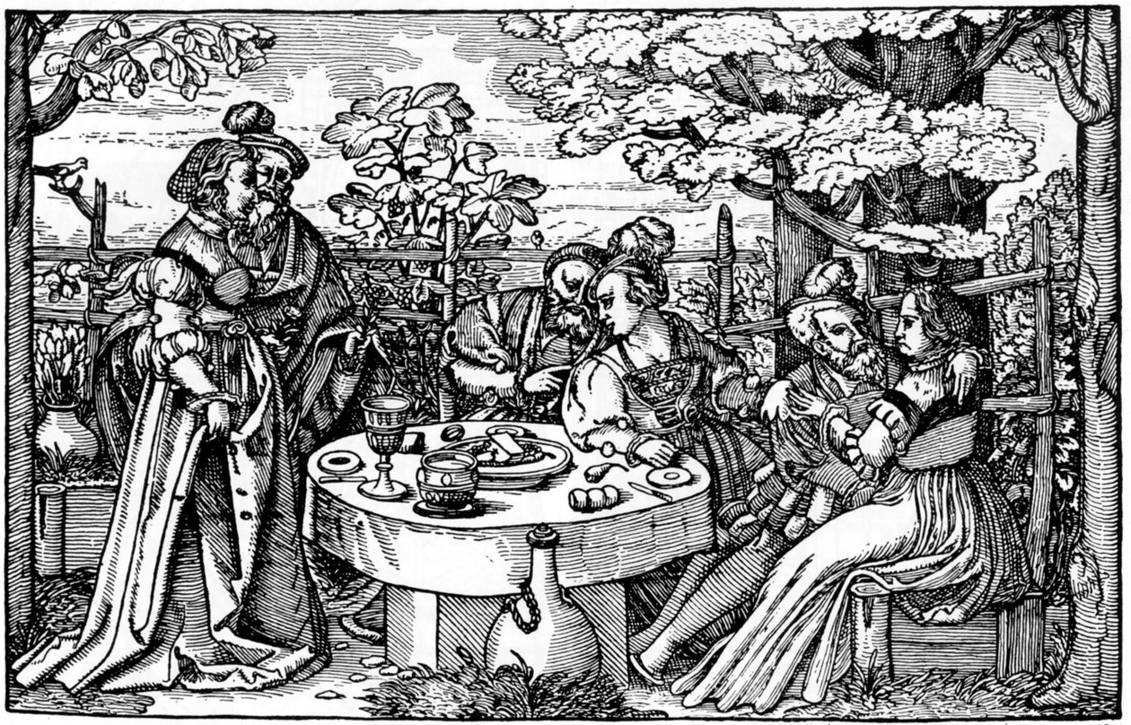 Puutarha Saksassa od Hans Sebald Beham