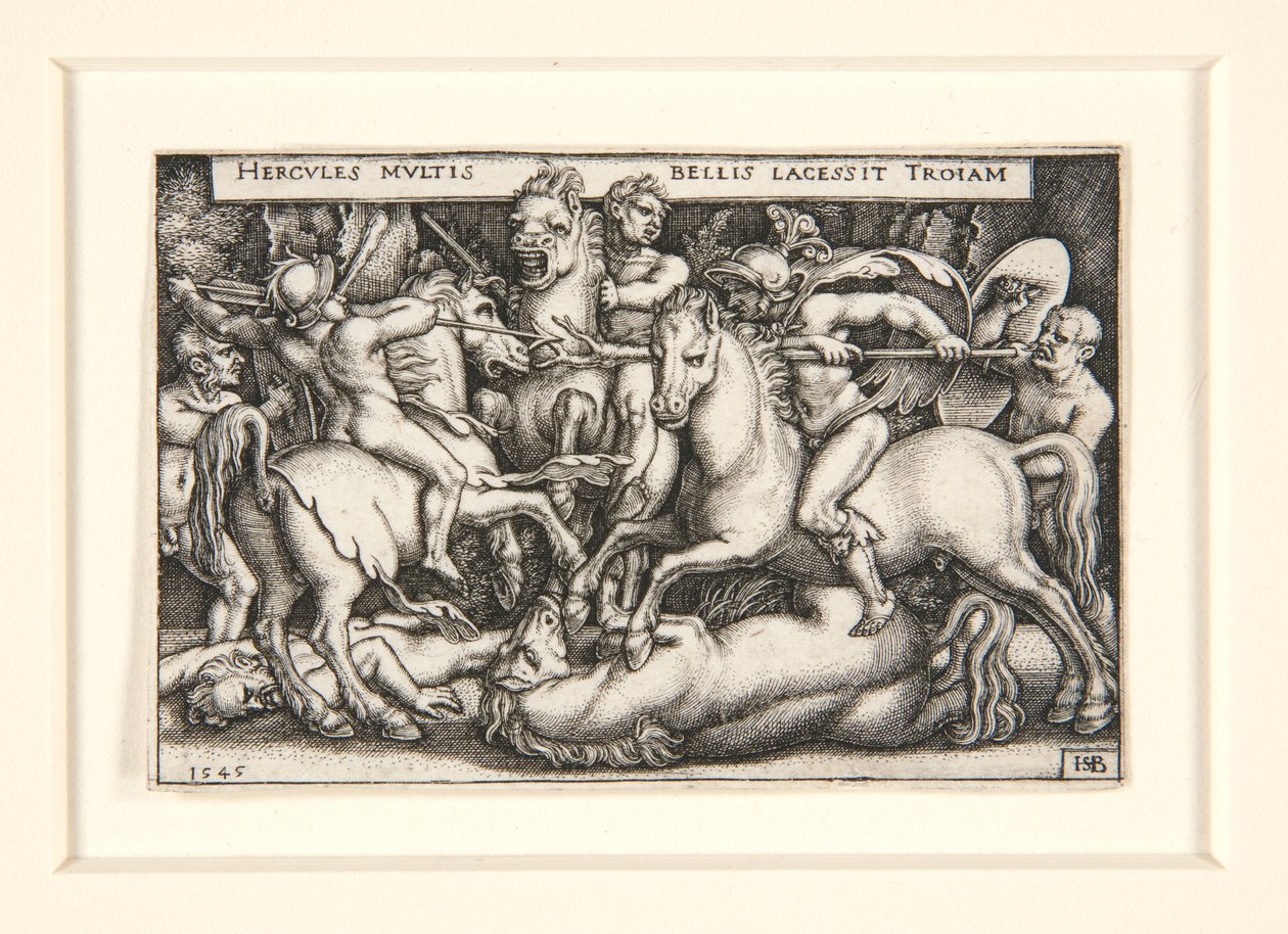 Herkules porazil Trojany od Hans Sebald Beham