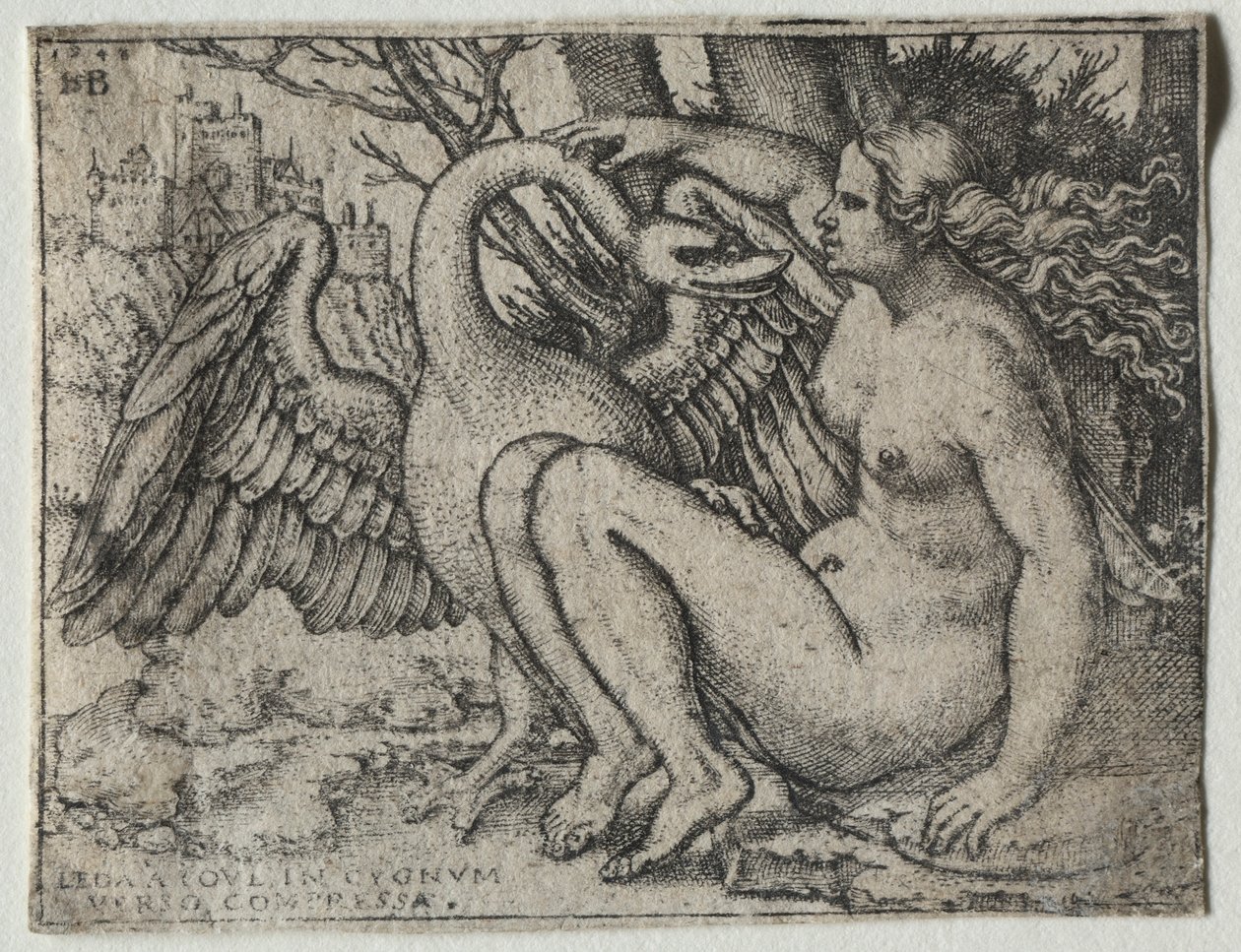 Leda a labuť, 1548. od Hans Sebald Beham