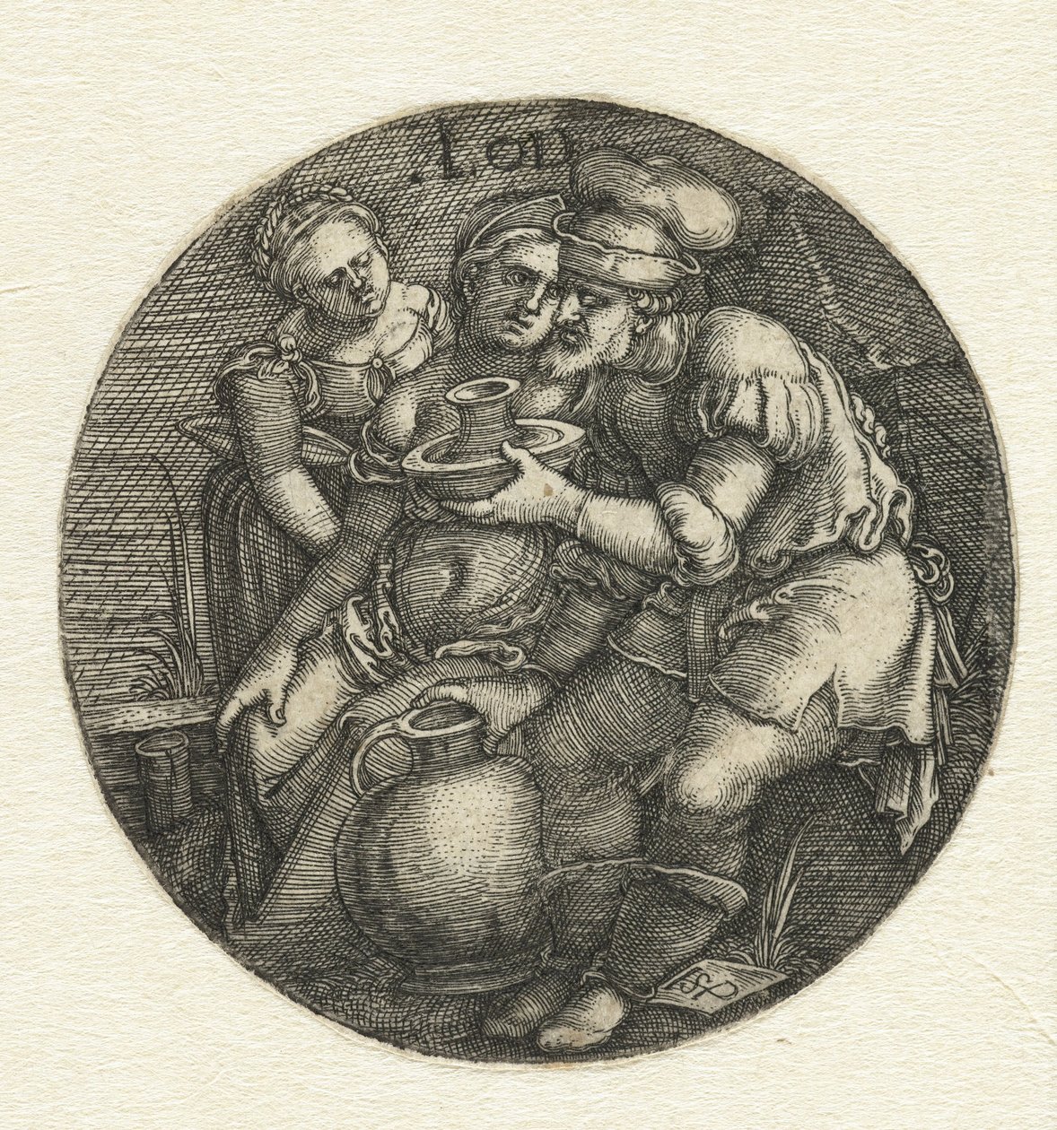 Lot a jeho dcery od Hans Sebald Beham