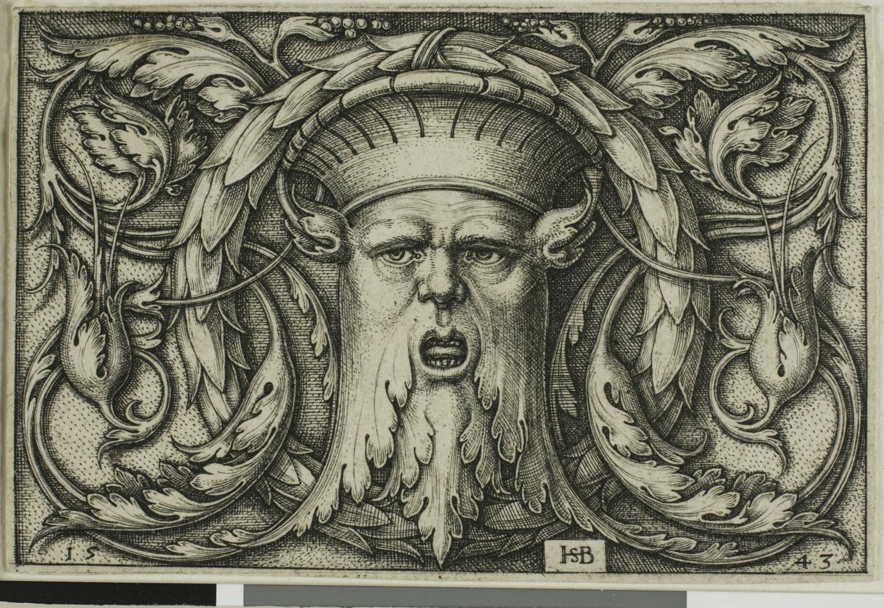 Ornament s maskou od Hans Sebald Beham