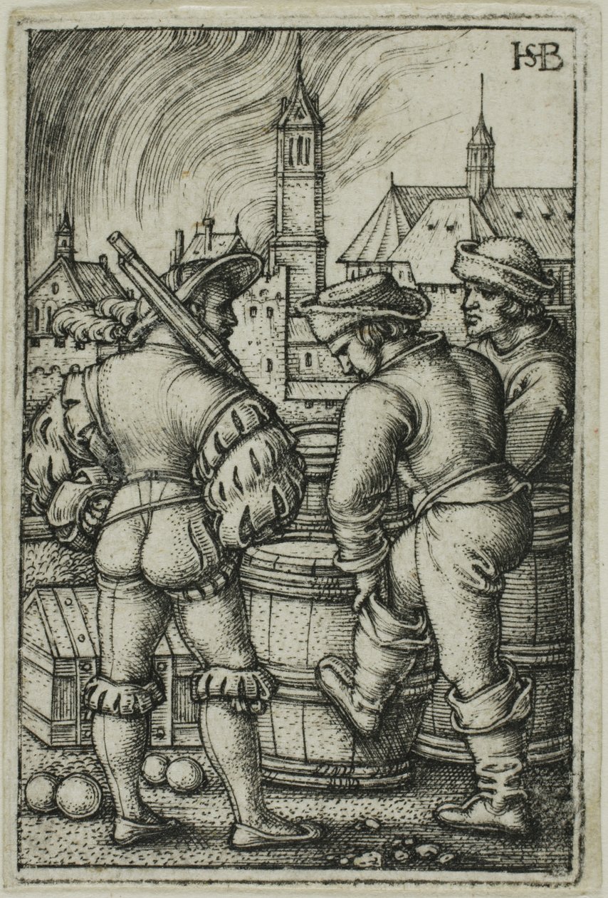 Stráž u sudů s prachem od Hans Sebald Beham