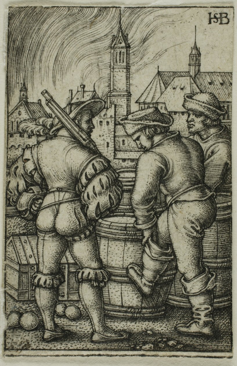 Stráž u sudů s prachem od Hans Sebald Beham