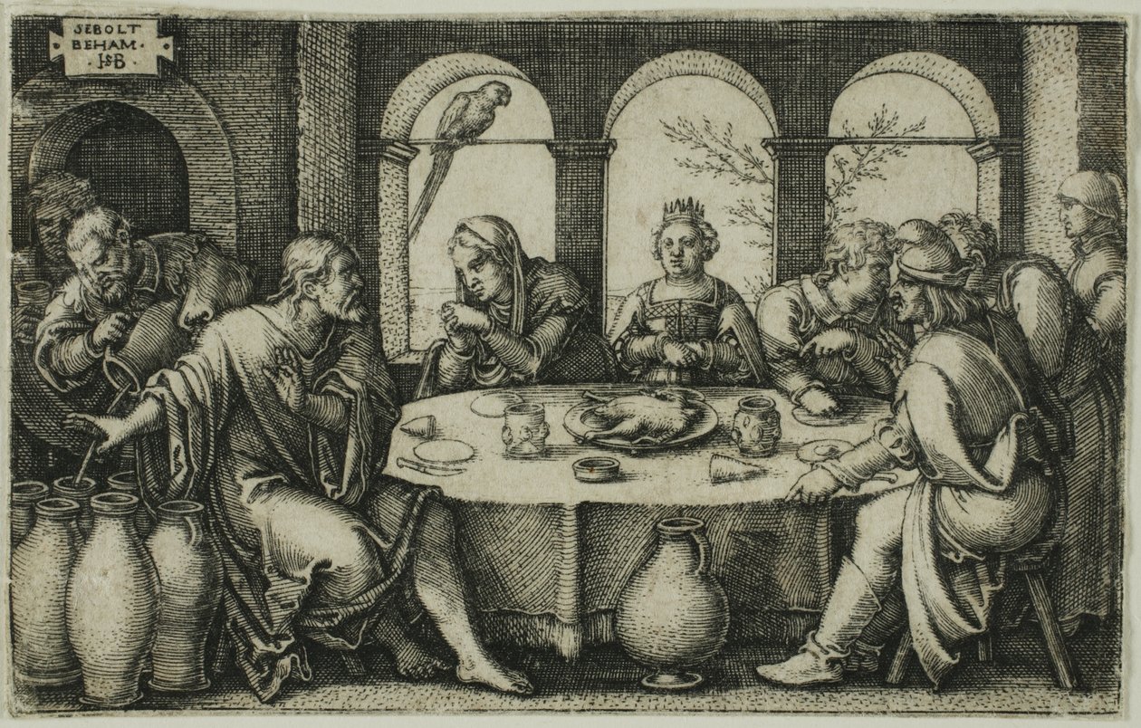 Svatba v Káně od Hans Sebald Beham