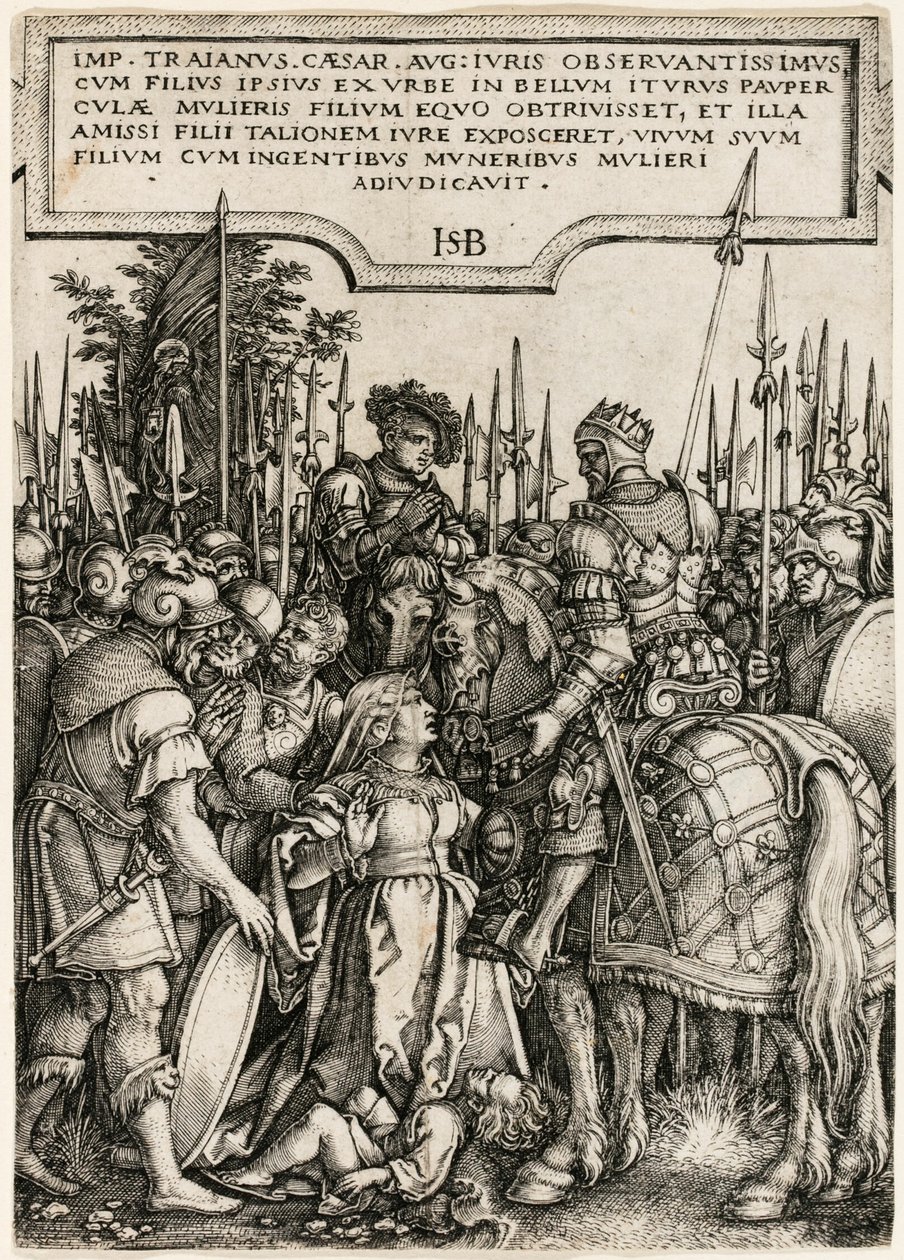 Trajánova spravedlnost od Hans Sebald Beham