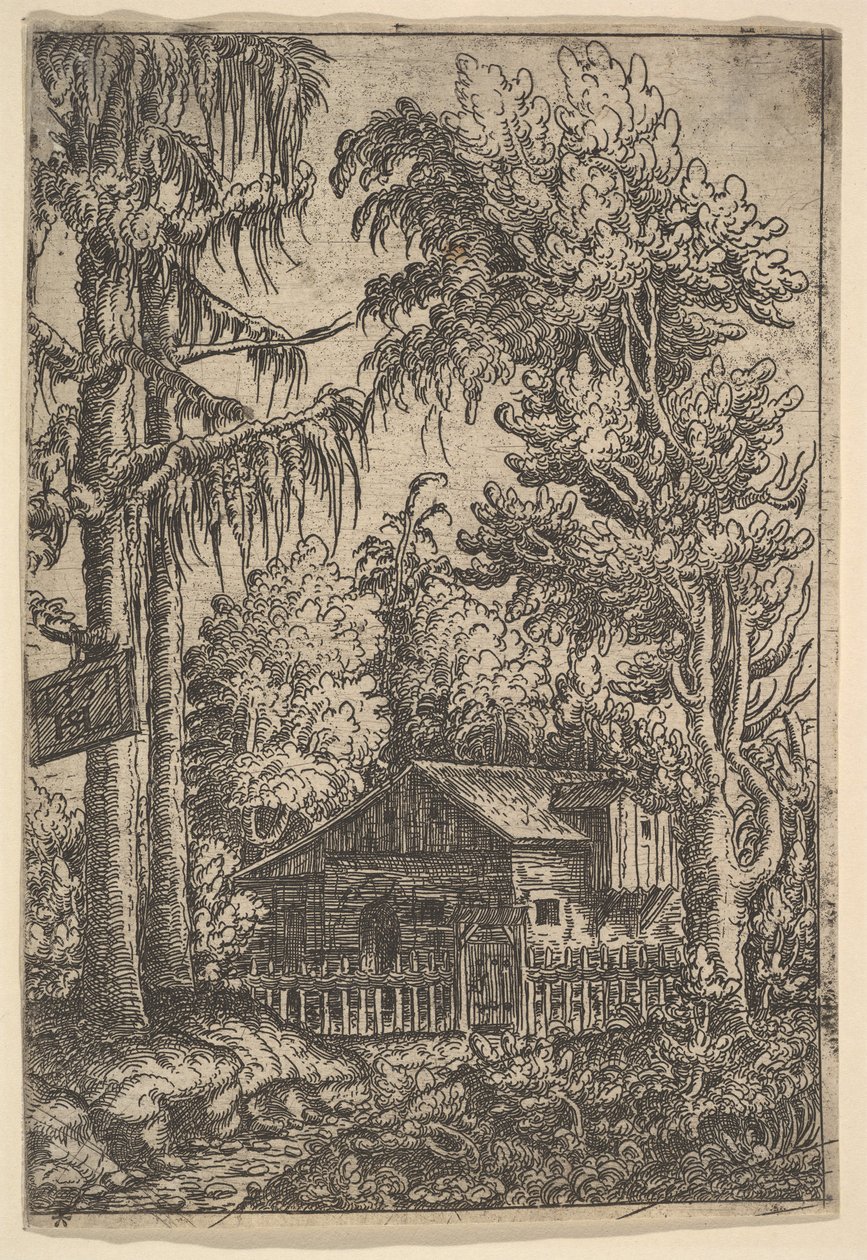 Srub mezi stromy, 1551. od Hans Sebald Lautensack