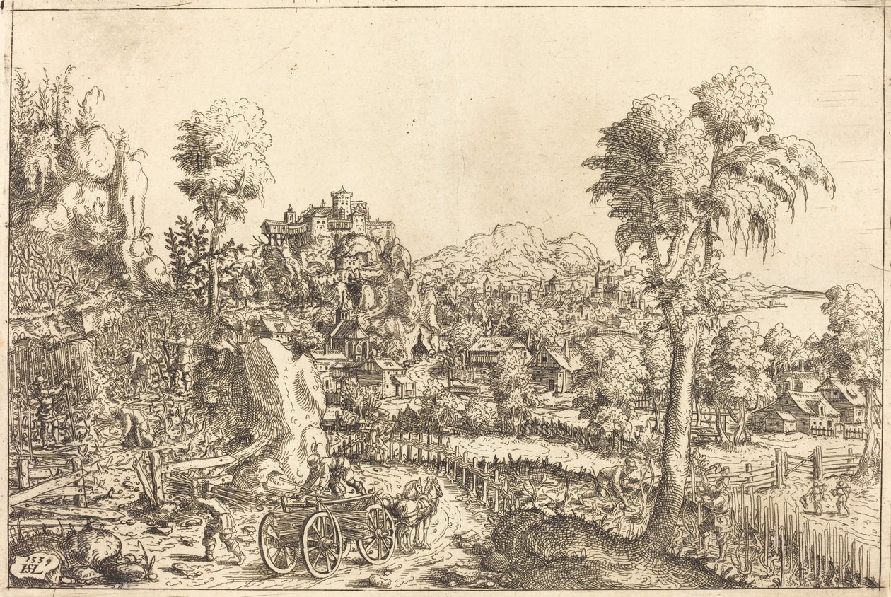 Krajina s vinicí, 1559. od Hans Sebald Lautensack