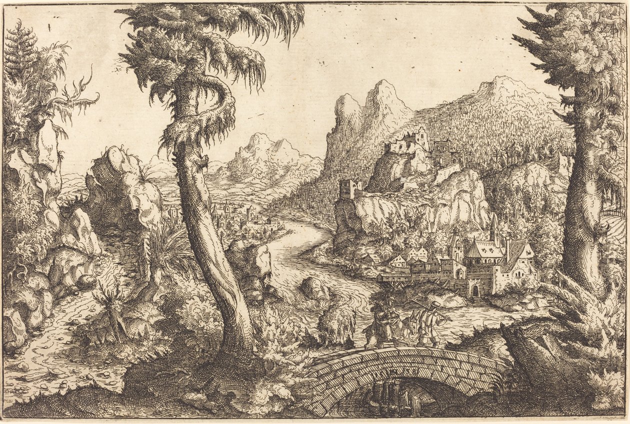 Útěk do Egypta, 1558. od Hans Sebald Lautensack