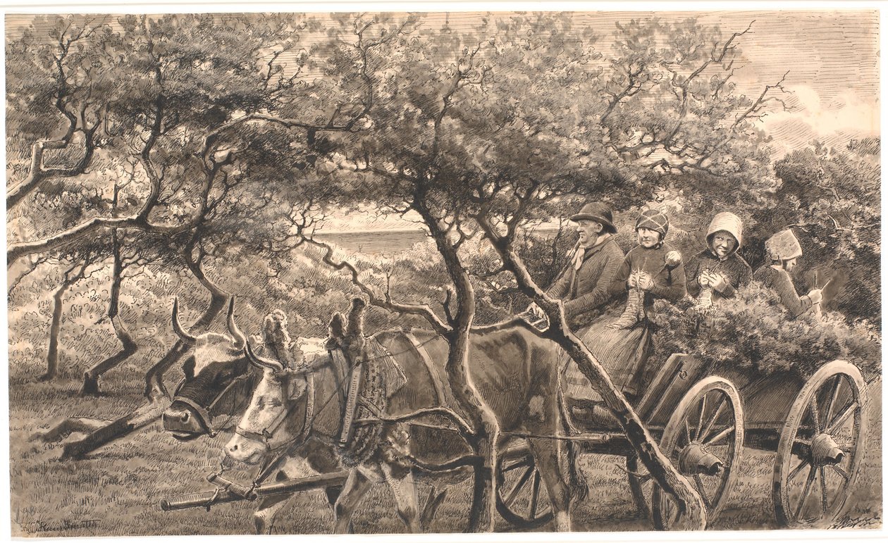 Vozidlo hřebčína. Přes houští. Hammerum Herred od Hans Smidth