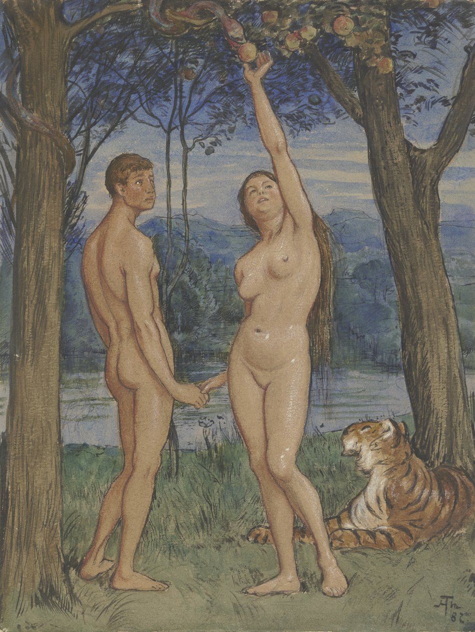 Adam a Eva od Hans Thoma