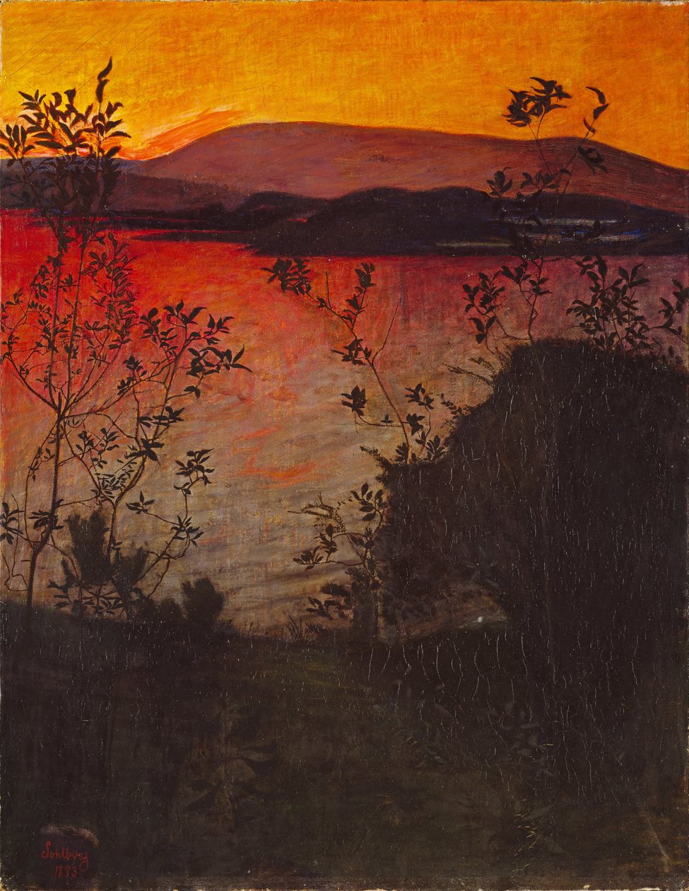 Večerní záře od Harald Oscar Sohlberg