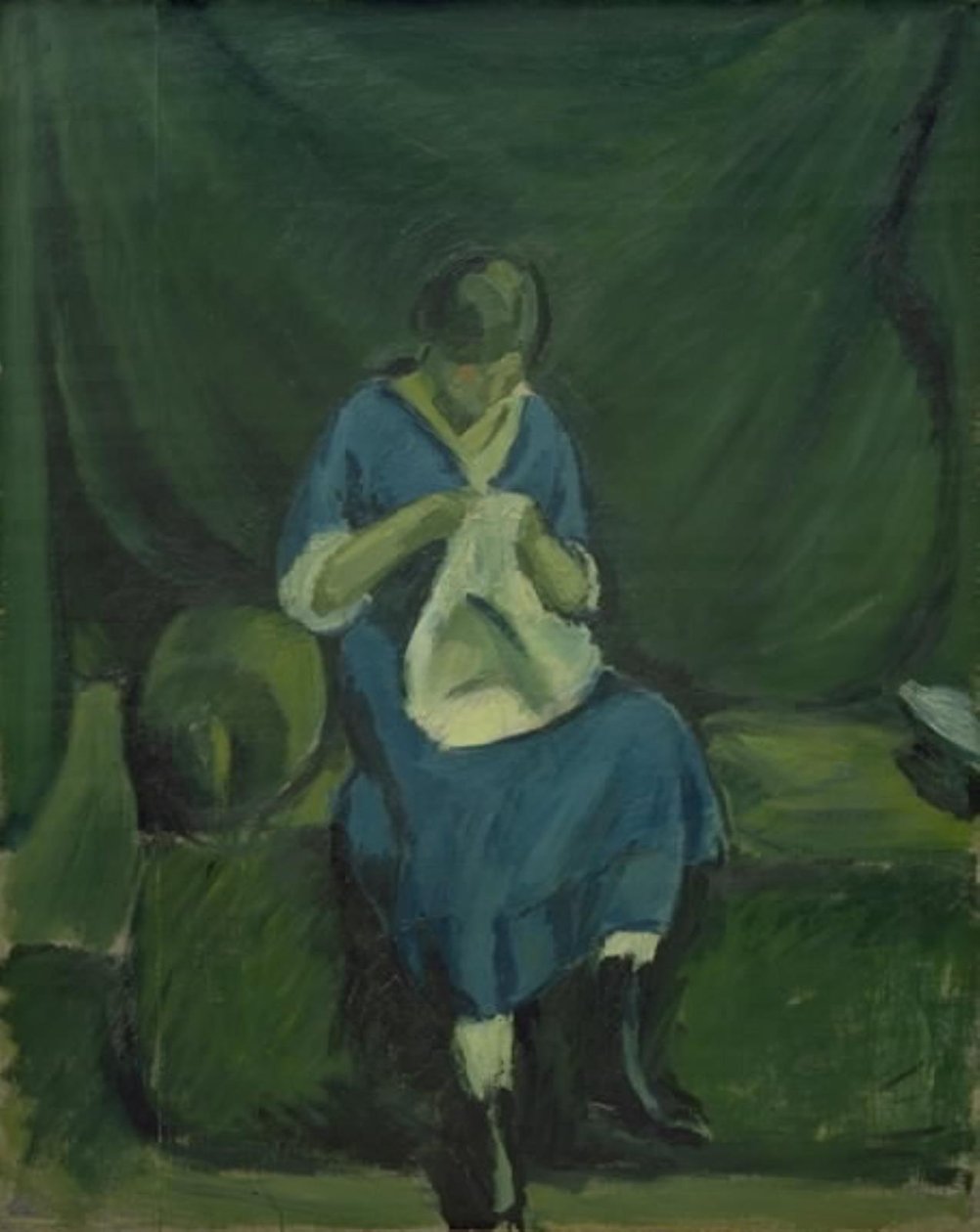 Mladá dívka šicí od Harald Giersing