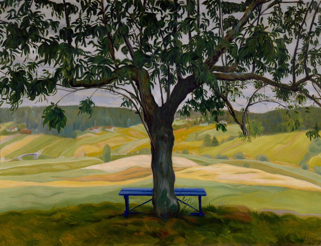 Modrá lavička od Harald Oscar Sohlberg