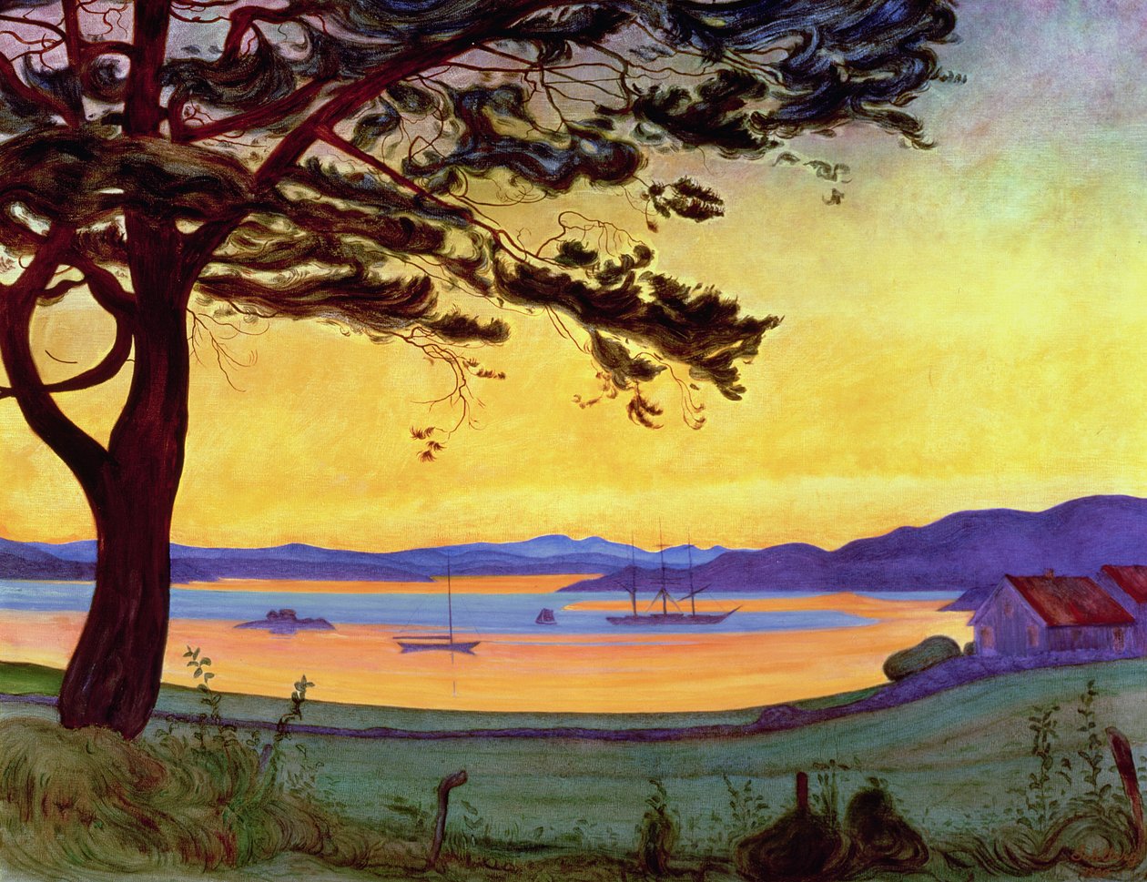 Pohled na Helgeroa od Harald Oscar Sohlberg