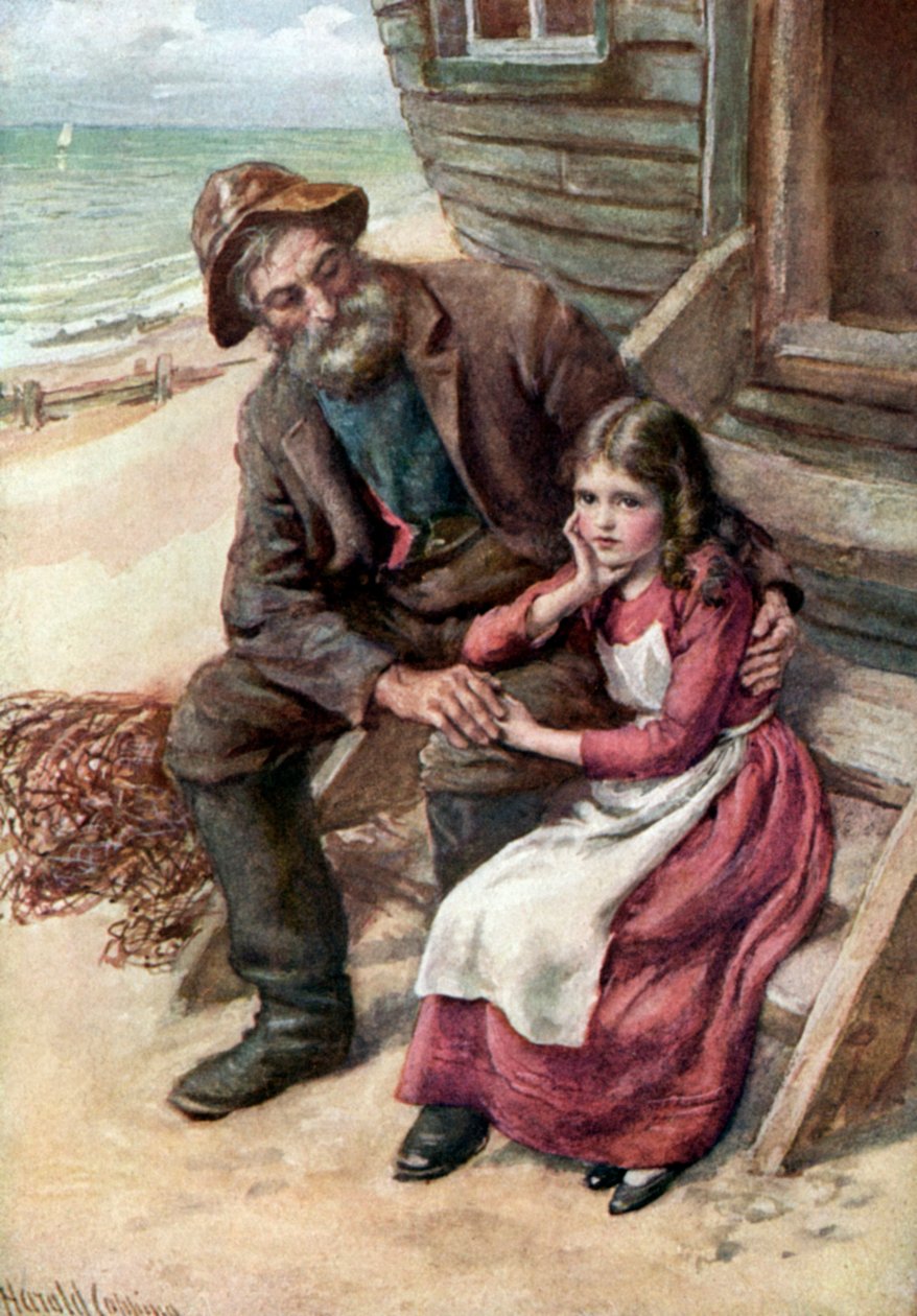 Charles Dickens s Davidem Copperfieldem od Harold Copping
