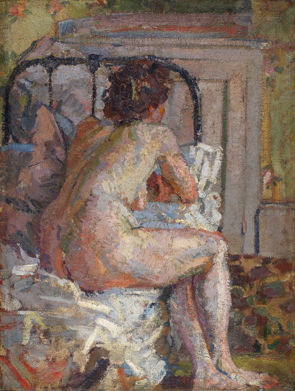 Nahá na posteli od Harold Gilman