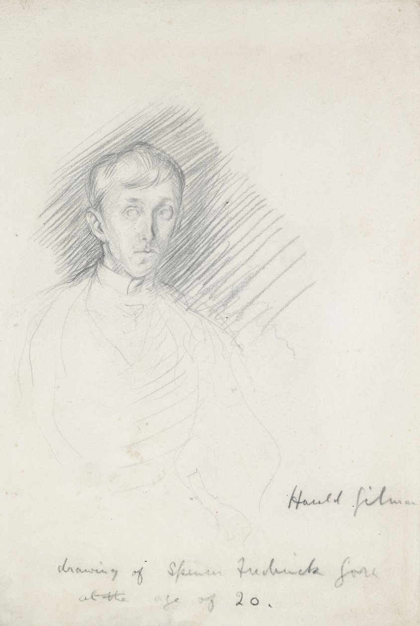 Portrét Fredericka Spencera Gorea (1878 - 1914) (grafit na papíře) od Harold Gilman