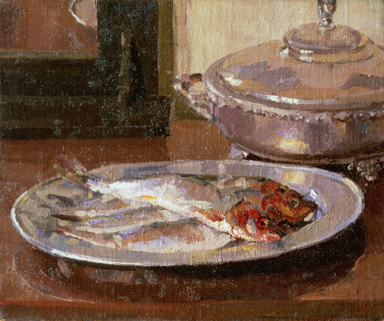 Ryba na talíři od Harold Gilman