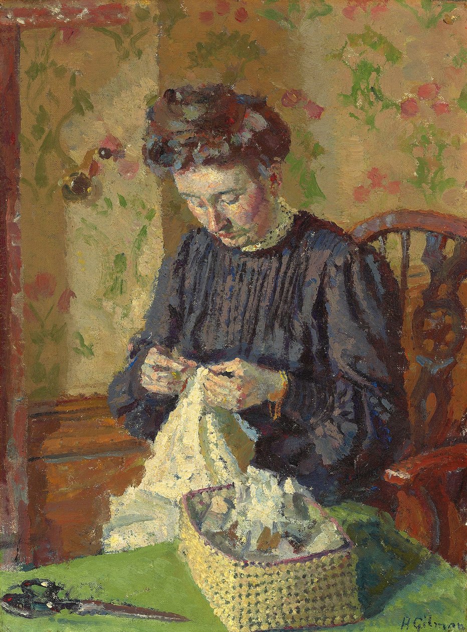 Žena šití, c. 1908 od Harold Gilman